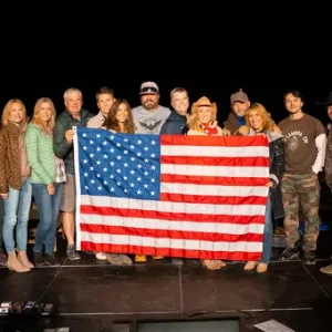 Range Valley Ranch Events, Veterans with American Flag